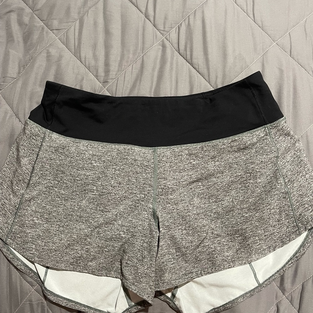 grey lululemon shorts. barley worn. new condition.